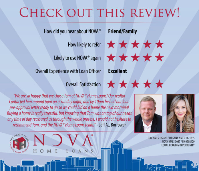 We Are So Happy That We Chose Tom at NOVA Home Loans!